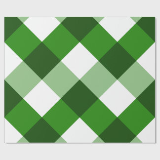 Groen Argyle Diamantpatroon Cadeaupapier
