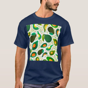 Groen avocado, vers, geïsoleerd op witte achtergro t-shirt