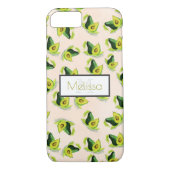 Groen Avocados Waterverf Patroon met Monogram Case-Mate iPhone Case (Achterkant)