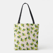 Groen Avocados-Waterverf Tote Bag (Achterkant)