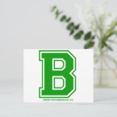Groen B Briefkaart (Staand voorkant)