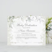 Groen Baby Dedicatiecertificaat, doop (Staand voorkant)