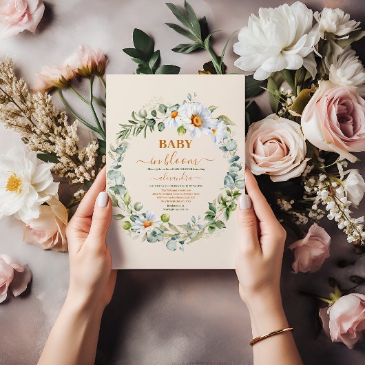 Groen Baby in Bloom Baby shower Kaart