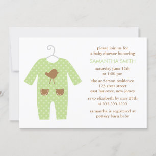 Groen Baby resultaat Genderneutraal Baby shower Kaart