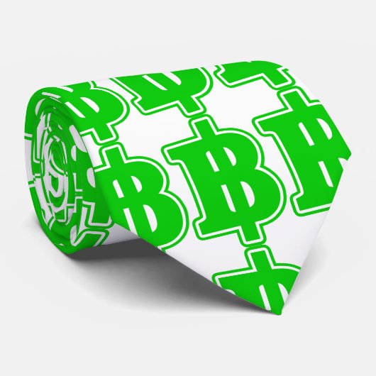 GROEN BAHT TEKEN ฿ Thais Geld Valuta ฿ Stropdas (Opgerold)