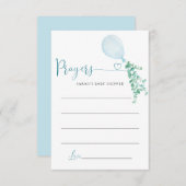 Groen Ballonnen Gebeden Voor Baby Informatiekaartje (Voorkant / Achterkant)