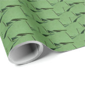 Groen Bamboe Patroon Wrapping Papier (Rol Hoek)