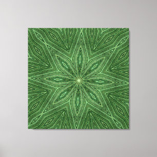 Groen Bamboo modern Geometric Diamond Pattern Canvas Afdruk