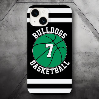 Groen Basketbal Team Naam Speler Nummer Aangepast Case-Mate iPhone 14 Hoesje