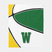 groen basketbalteam voor jongens fleece deken (Voorkant)
