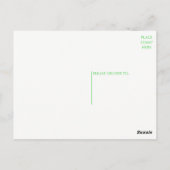 Groen Bedankt Pink Gerbera Daisy Flower Briefkaart (Achterkant)