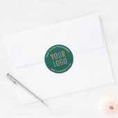 Groen Bedankt Stickers Custom Company Logo Round (Envelop)