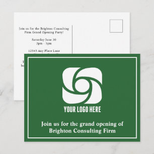 Groen bedrijf reclame zakenlogo briefkaart