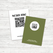Groen bedrijfslogo QR-code productlabel 