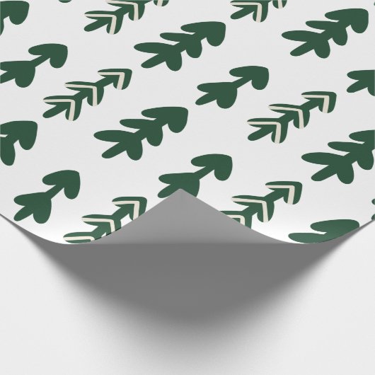 Groen Beige Handgetrokken Kerst Wrapping Paper Cadeaupapier (Hoek)