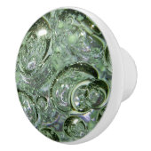 groen bellenglas keramische knop (Rechts)