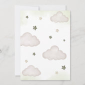 Groen Beren ballon Baby shower Kaart (Achterkant)