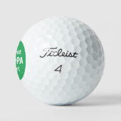 Groen Beste Opa Door Par Vaderdag Golfballen (Logo)
