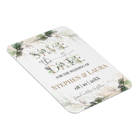 Groen Bewaar de Date Magnet Kaart Magneet (Rechterzijde)