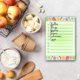 Groen BG kleurrijk eten om te doen lijst 4" x 6" Post-it® Notes