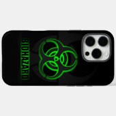 Groen biogevaarsymbool voor gloeien Case-Mate iPhone case (Achterkant (horizontaal))