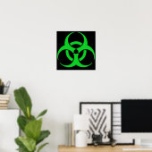 Groen biohazard-symbool poster (Thuiskantoor)