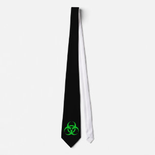 Groen biohazard-symbool stropdas