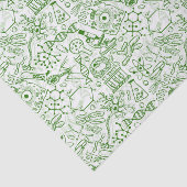 Groen biologisch patroon tissuepapier (Detail)