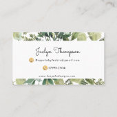 groen blad botanisch visitekaartje (Achterkant)