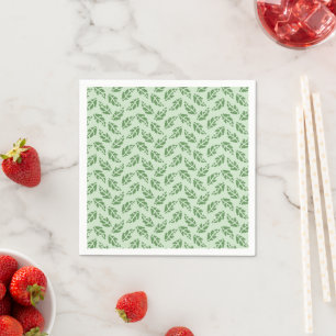 Groen blad Botanische Patroon Groen Servet