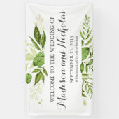 Groen Blad Bruiloft Banner Decoratie, Rustiek Groe (Verticaal)