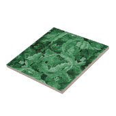 Groen blad (door William Morris) Tegeltje (Zijkant)