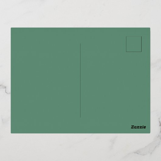 Groen blad en Gouden Bruiloft uitnodigen Folie Uitnodiging Briefkaart (Achterkant)