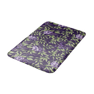 Groen blad en Wisteria Bloempatroon Badmat