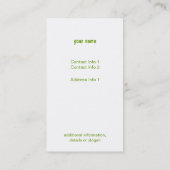 Groen Blad Herboristen Visitekaartje (Achterkant)