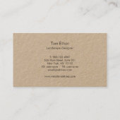 Groen blad Landschapsontwerper Logo Kraft Visitekaartje (Achterkant)