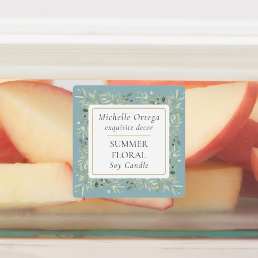 Groen Blad Moderne Elegantie Labels (Aangebracht)