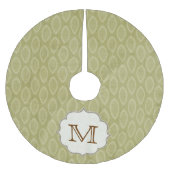 Groen Blad Motif Patt Monogram Initiaal Boomrok Kerstboom Rok (Voorkant)