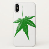 Groen blad op wit Case-Mate iPhone case (Achterkant)