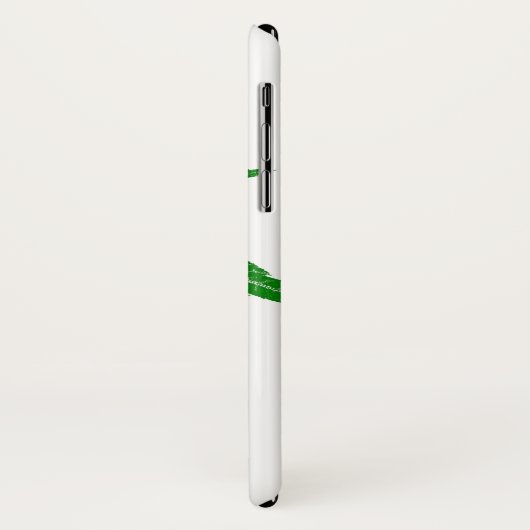 Groen blad op wit Case-Mate iPhone case (Achterkant/links)