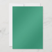 Groen blad Paarse edelsteen Verloving uitnodiging (Achterkant)