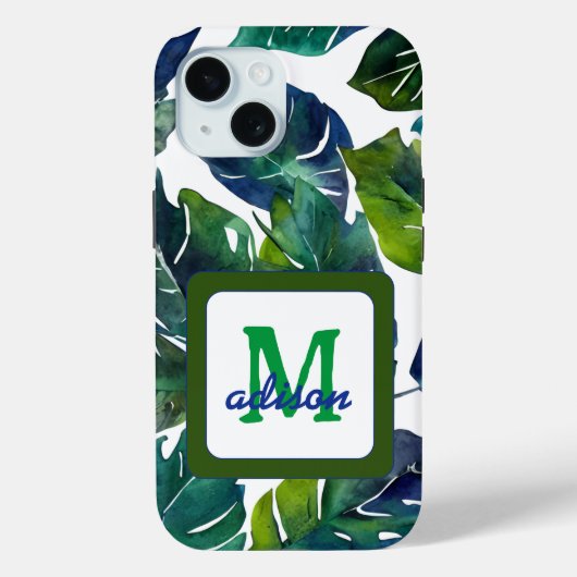 Groen blad Philodendron gebladerte Botanisch Case-Mate iPhone Case (Achterkant)