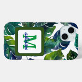 Groen blad Philodendron gebladerte Botanisch Case-Mate iPhone Case (Achterkant (horizontaal))