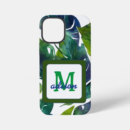 Groen blad Philodendron gebladerte Botanisch iPhone Hoesje (Achterkant)