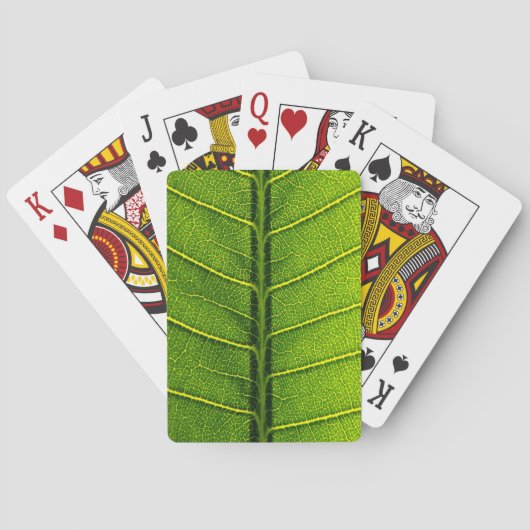 Groen blad pokerkaarten (Achterkant)