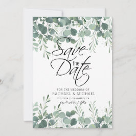 Groen Blad Save the Date Uitnodiging Template