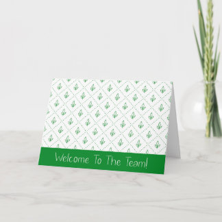 Groen blad Welkom bij het Team Nieuwe Medewerker Kaart