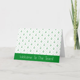 Groen blad Welkom bij het Team Nieuwe Medewerker Kaart