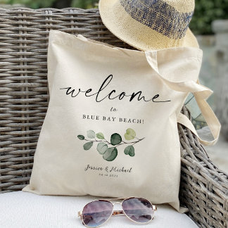 Groen blad welkomstgunst tote bag
