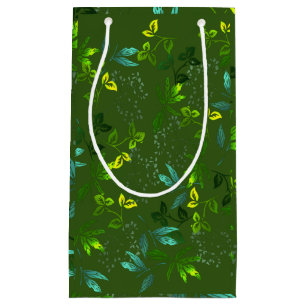 Groen Bladeren Patroon Cadeautas